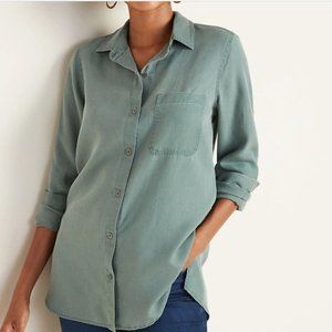 Old Navy Relaxed Tencel Shirt for Women Forest